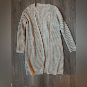 GAP Cream Ribbed Open-Front Cardigan. Size S.